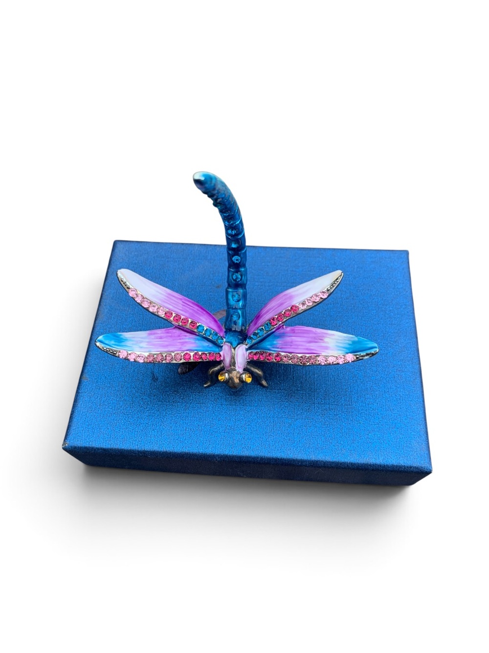 Bejeweled DIVA Dragonfly Ring Jewelry Holder With Box  - Jere Giftware